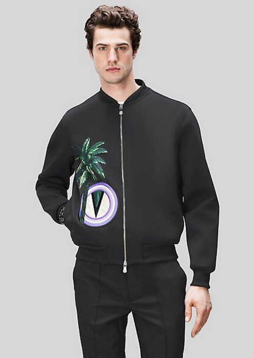 PALM JERSEY BOMBER JACKET